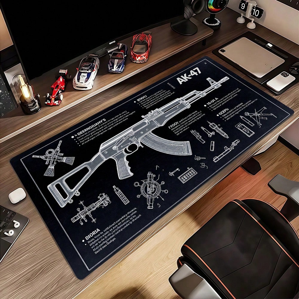 Gaming Accessories As Gifts - [JIT]大型ゲーミングマウス1個。この特許図面にはAK-47ライフルが示されており、クリスマスやハロウィンの理想的な贈り物です。 ゲーミングデスクのアクセサリーとして