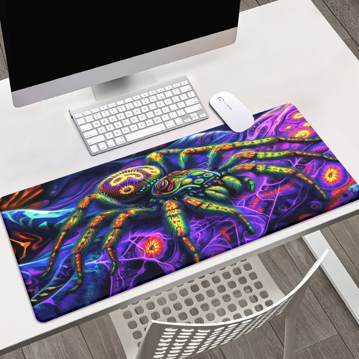 Gaming Accessories Brands - ブランド鮮やかなスパイダーマウスパッドゲーミングキーボードマット滑り止めゴムオフィスデスクパッド PC ゲーマー用ラップトップコンピュータアクセサリー
