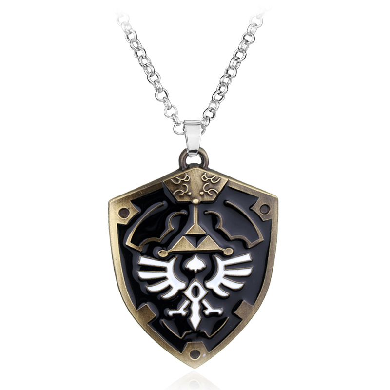 Gaming Accessories As Gifts - 周辺機器ゲームシールドシンボルペンダントネックレスエナメルメタルパンクジュエリーアクセサリー男性用人気ゲーミングギフト