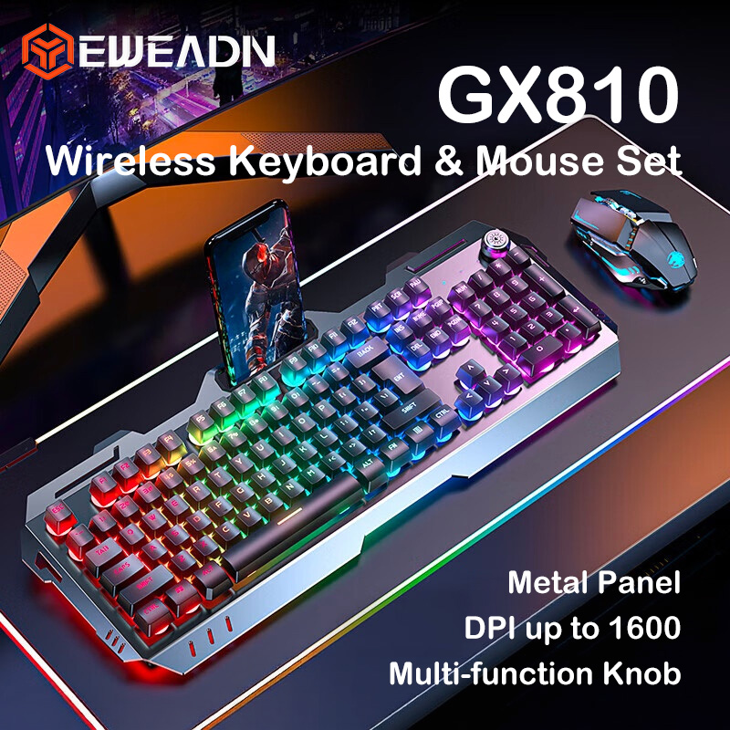 Gaming Accessories Combo - EWEADN GX810 ワイヤレス キーボード マウス コンボ
