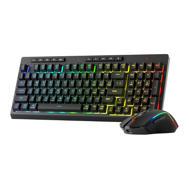 Gaming Accessories Combo - Redragon S142 ワイヤレスゲーミングキーボードとマウスのコンボ、K515 PRO 98キー キーボード、4800