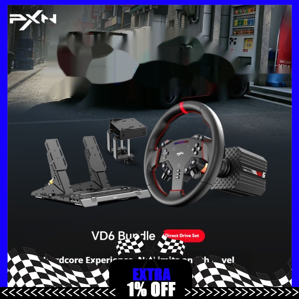 Gaming Accessories Driving - PXN VD6 ゲームステアリングホイール サーボダイレクトドライブ 6Nm ベースシミュレーター