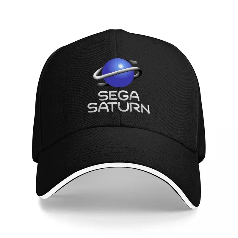 Gaming Accessories In China - 新しいSEGA SATURNロゴベースボールキャップ、黒地に青い惑星デザイン、クラシックレトロゲームハット、男性と女性向け、ファンギアアクセサリー