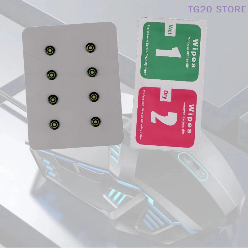 8 ピース/パック DIY ユニバーサルマウスガラス足パッド - Gaming Accessories Bundle のレビューと価格