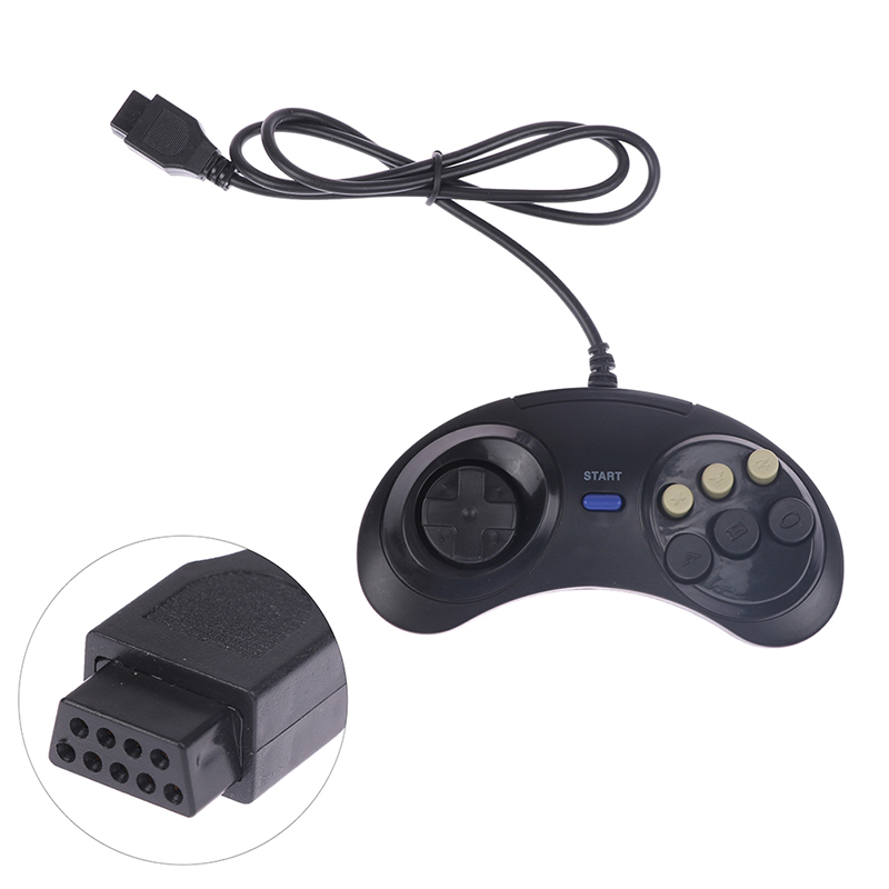 セガ-クラシック有線ゲームコントローラー,6つのボタン,ジョ - Gaming Accessories Driving のレビューと価格