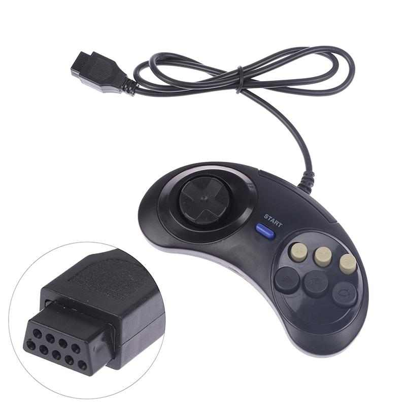 セガ-クラシック有線ゲームコントローラー,6つのボタン,ジョ - Gaming Accessories Driving のレビューと価格