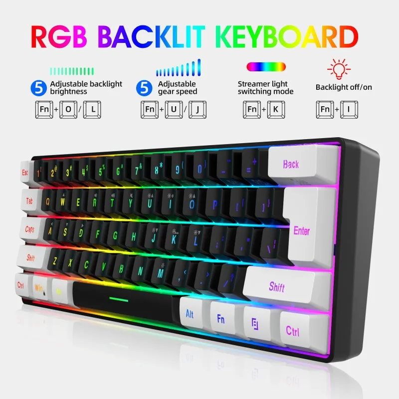 キーボードとマウス 60% コンピューターゲームコンボキット - Gaming Accessories Combo のレビューと価格