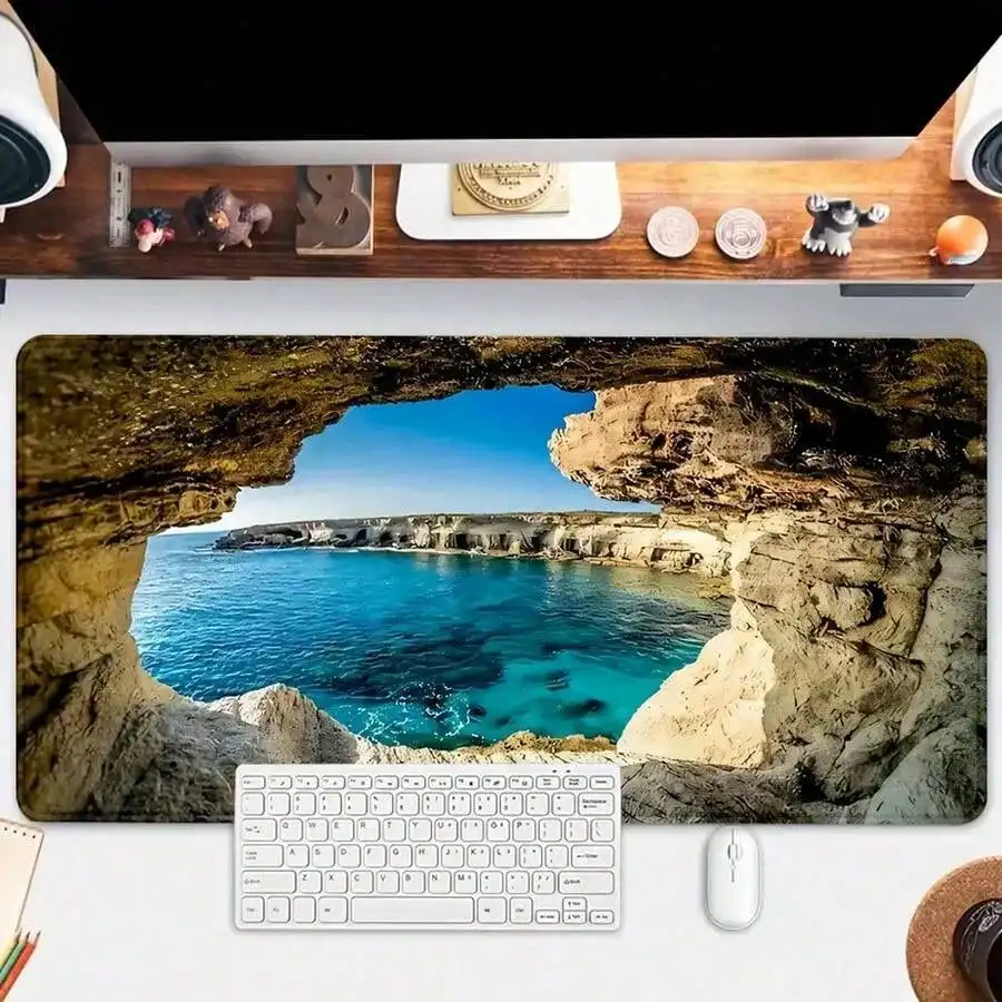 ブルーオーシャンマウスパッド サマービーチデスクパッド 大型 - Gaming Accessories As Gifts のレビューと価格