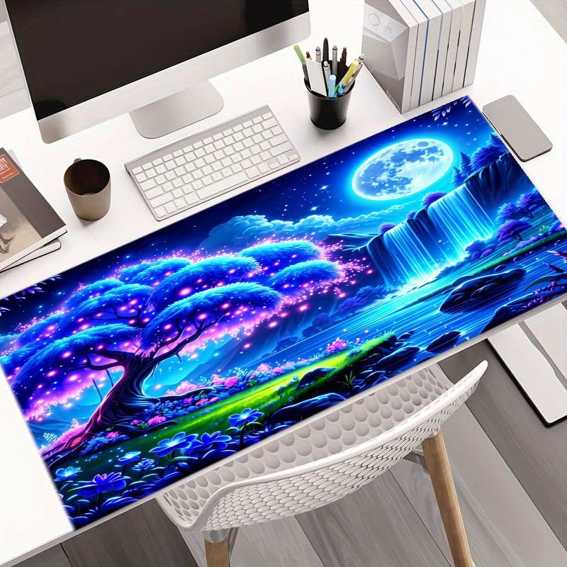 ブランド大型アイアンマウスパッド月星空滝滑り止めゲームオフィ - Gaming Accessories Brands のレビューと価格