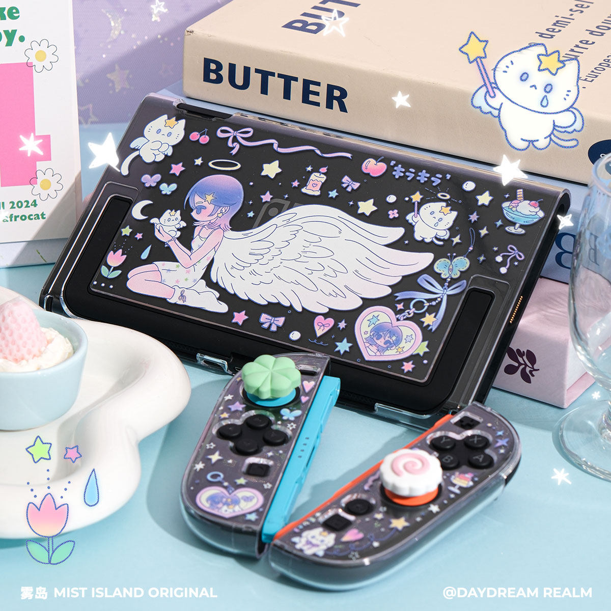 ミストアイランドオリジナルスイッチ2分割保護ケース透明Y2k - Gaming Accessories In China のレビューと価格