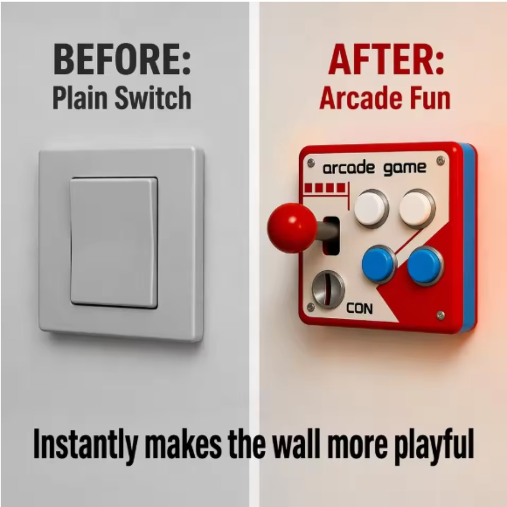 レトロアーケードジョイスティックスイッチプレートカバー、パン - Vintage Gaming Accessories のレビューと価格