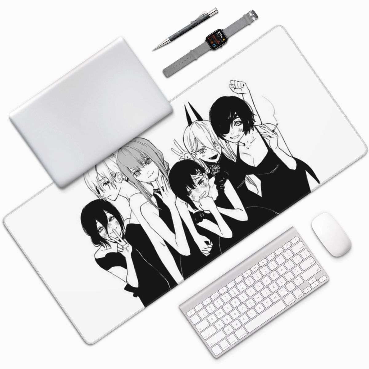 アニメチェーンソーマン大型マウスパッドコンピュータキーボード - Gaming Accessories Men のレビューと価格