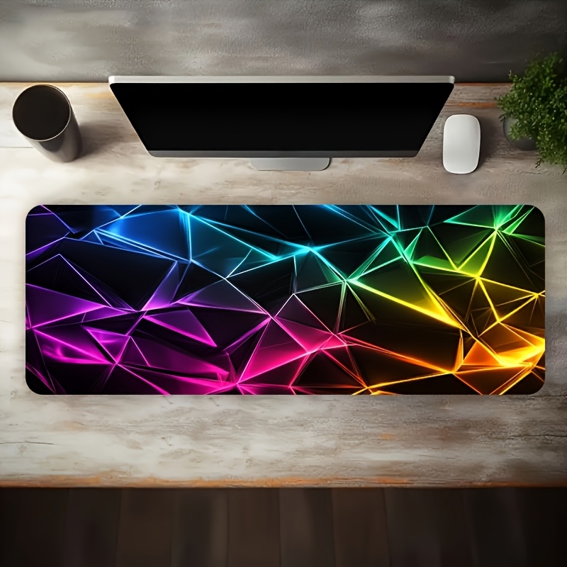 ブランド大型ゲーミングマウスパッドネオン幾何学模様デスクマッ - Gaming Accessories Brands のレビューと価格