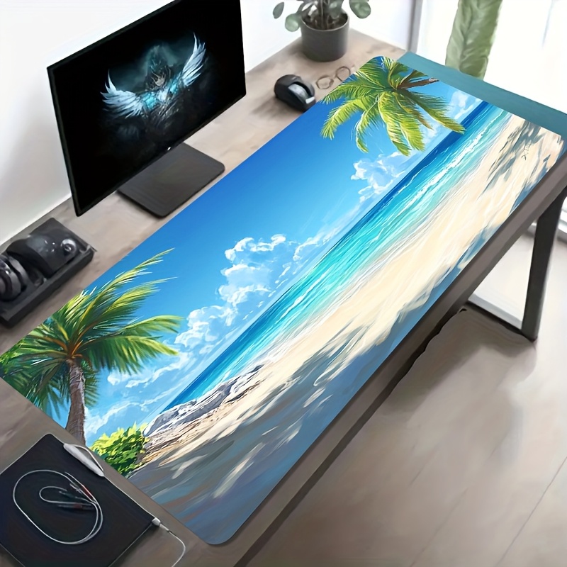 ブランド大型ゲーミングマウスパッドココナッツビーチアートデス - Gaming Accessories Brands のレビューと価格