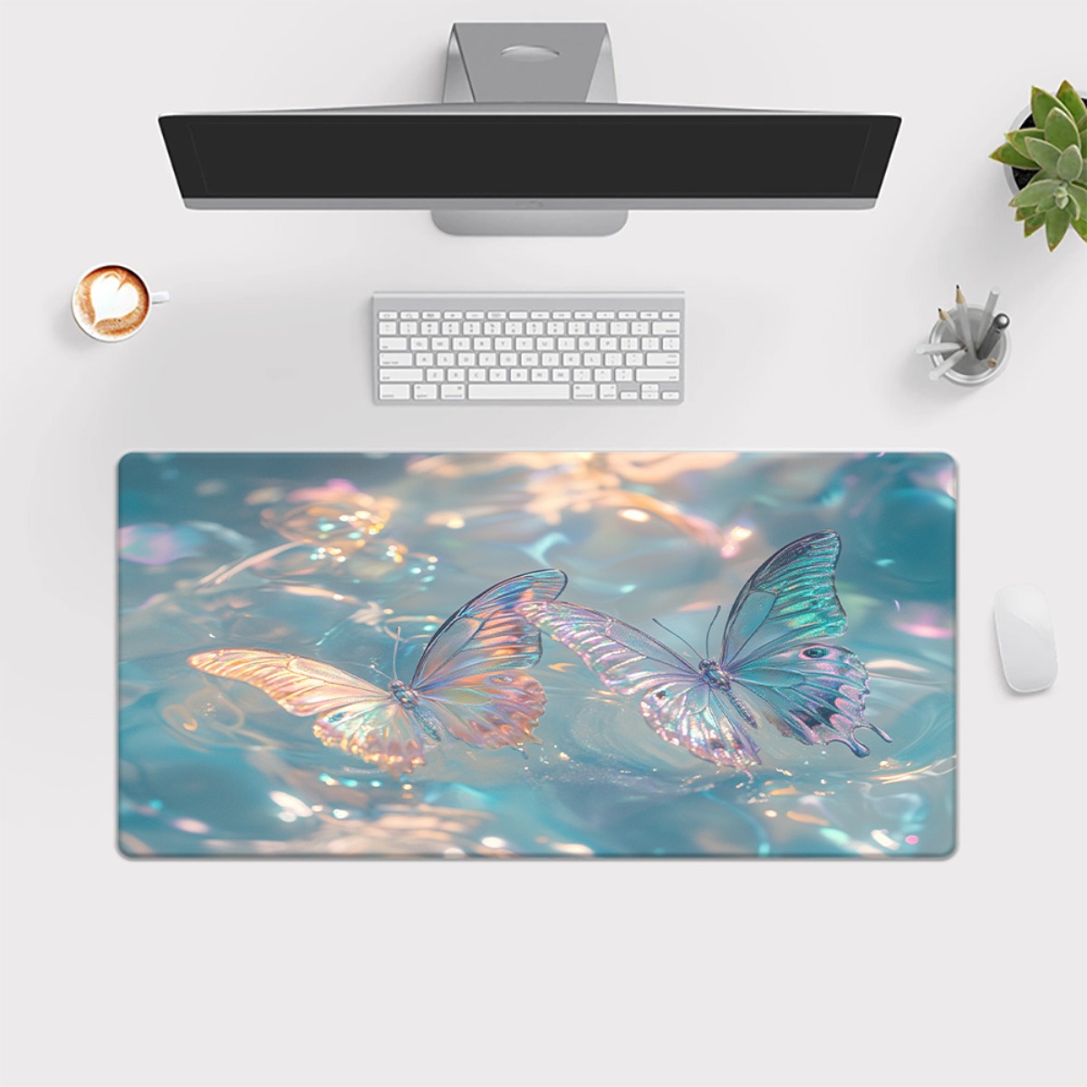 ブランドアイアンアートバタフライマウスパッド防水ゲーミングマ - Gaming Accessories Brands のレビューと価格