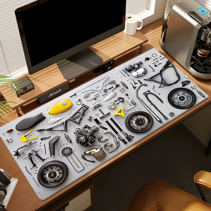 分解図 ゴム製マウスパッド マウスパッド XXL ゲームアク - Gaming Accessories For Desk のレビューと価格