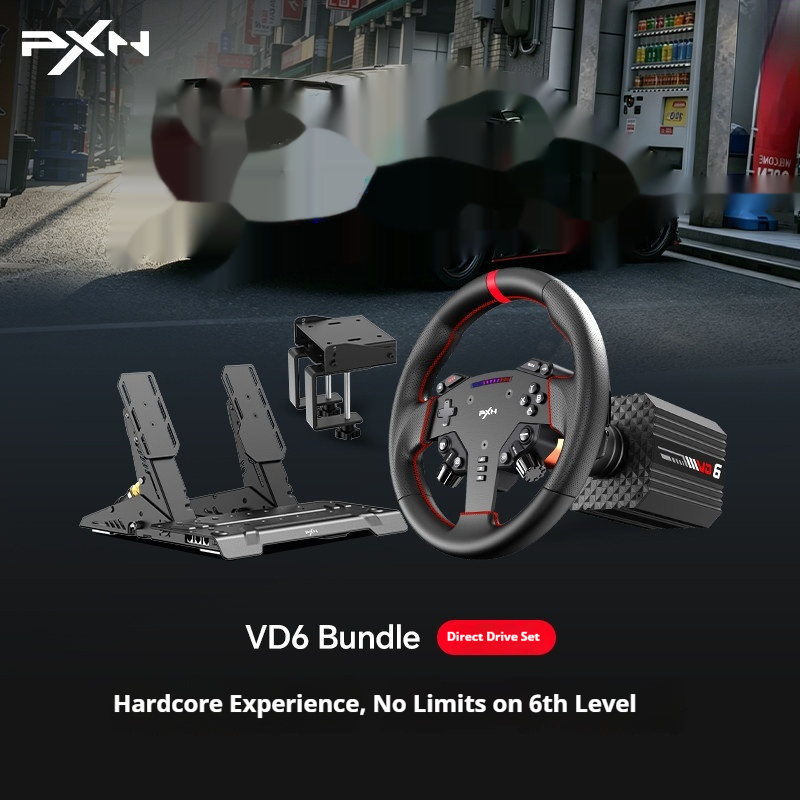 PXN VD6 ゲームステアリングホイール サーボダイレクト - Gaming Accessories Driving のレビューと価格