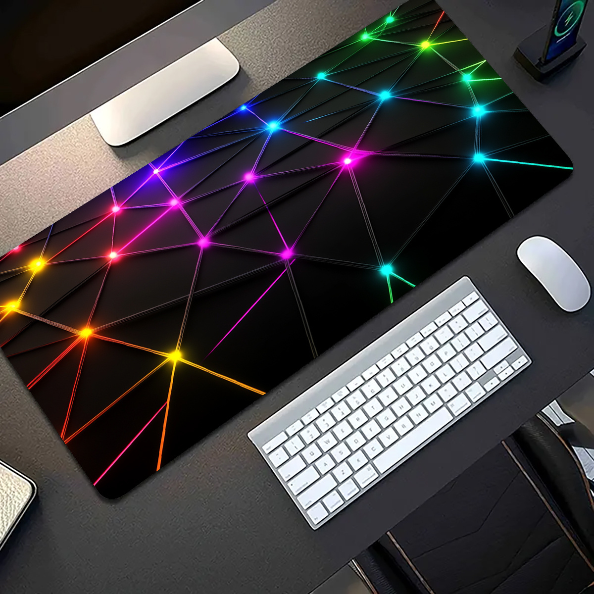ブランド大型ゲーミングマウスパッドカラフルな抽象パターン滑り - Gaming Accessories Brands のレビューと価格