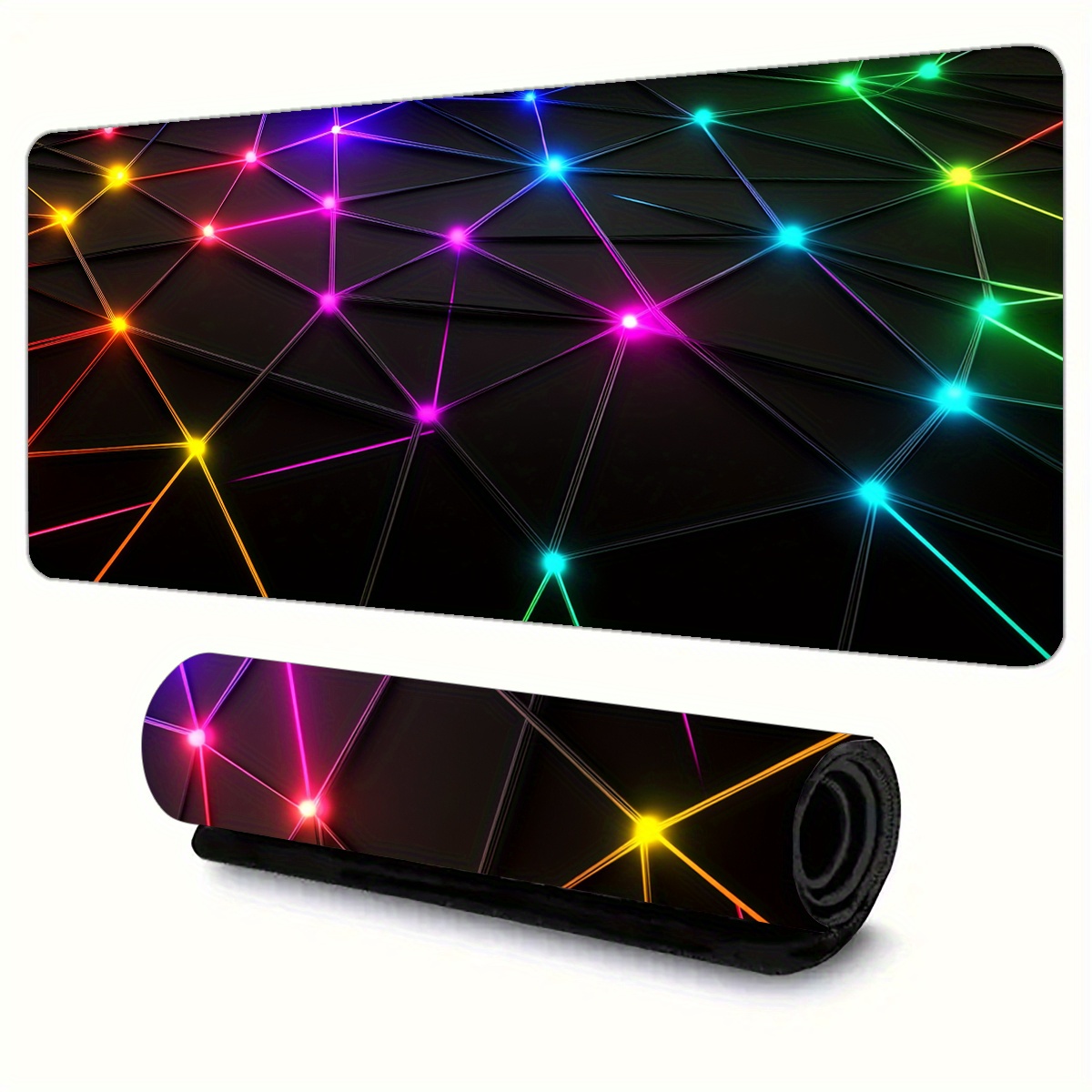 ブランド大型ゲーミングマウスパッドカラフルな抽象パターン滑り - Gaming Accessories Brands のレビューと価格