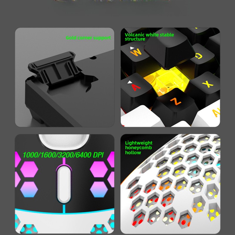 キーボードとマウスセット 60% RGB ゲーミングキーボー - Gaming Accessories Combo のレビューと価格